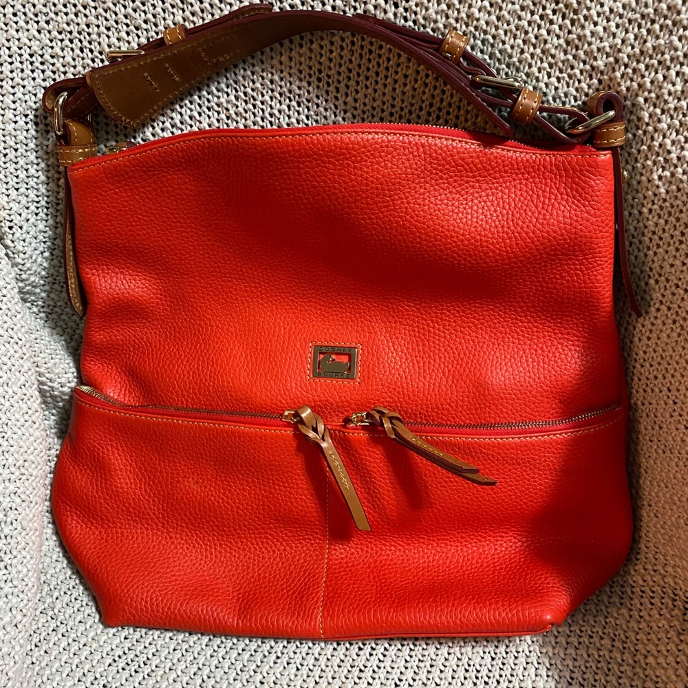 Dooney & Bourke Large Dillen Pocket Sac Purse, Burnt Orange